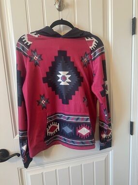 pink and gray hoodie